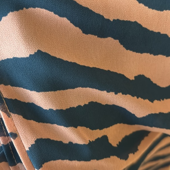 ALL SAINTS Hali Zephyr Mini Dress Toffee Brown/Black Size 2 NWT - Picture 6 of 6